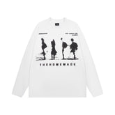 New Real Shot American Street Fashion Printed Long Sleeve T-shirt